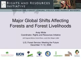 Major Global Shifts Affecting Forests and Forest Livelihoods