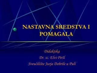 nastavna sredstva i pomagala