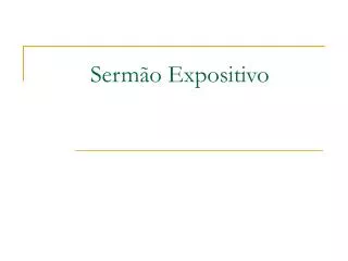 serm o expositivo