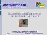 ABC SMART CARD - slide 1
