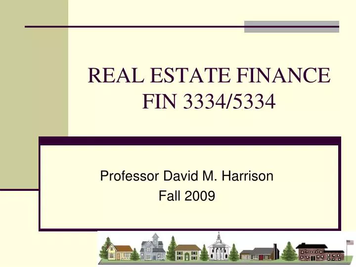 real estate finance fin 3334 5334