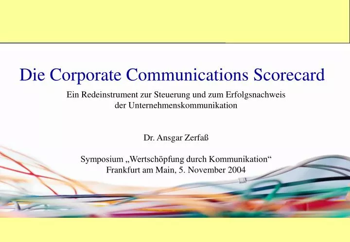 die corporate communications scorecard