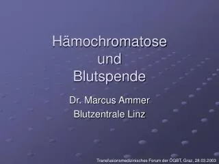h mochromatose und blutspende
