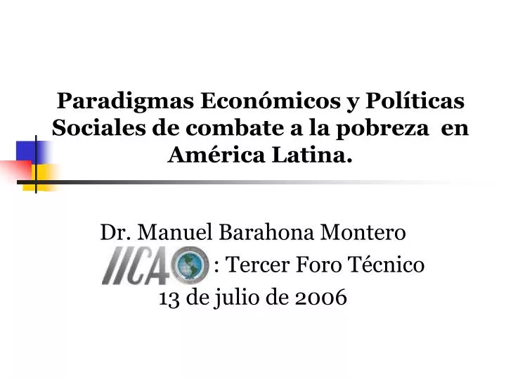 paradigmas econ micos y pol ticas sociales de combate a la pobreza en am rica latina