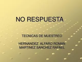 no respuesta