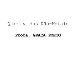 qu mica dos n o metais