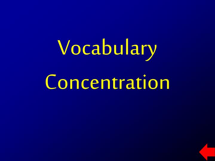 vocabulary concentration