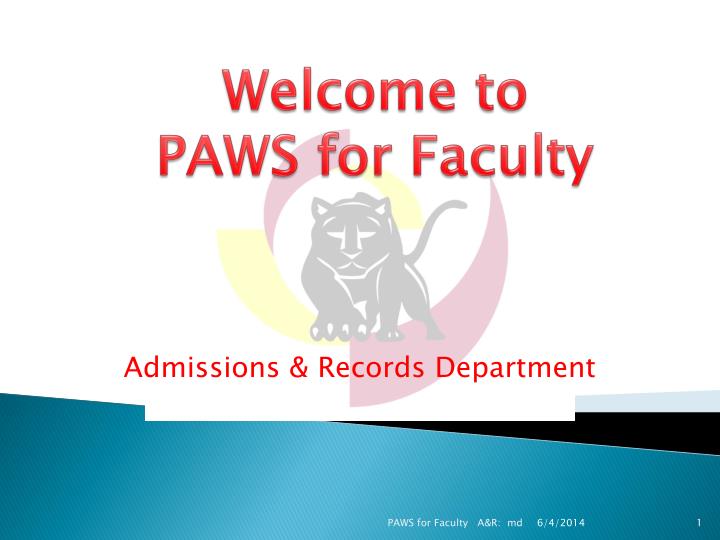 admissions records department