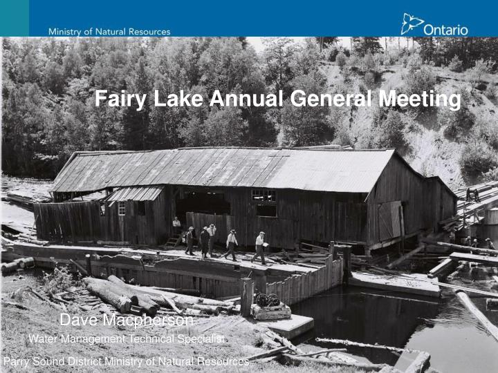 fairy lake annual general meeting