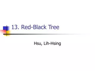 13. Red-Black Tree