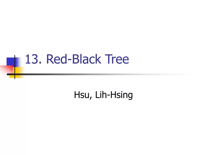 13 red black tree