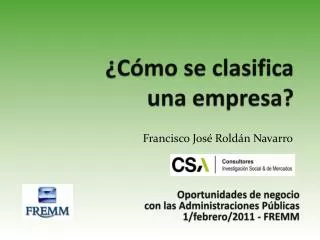 c mo se clasifica una empresa