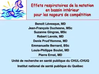 Effets respiratoires de la natation en bassin intérieur pour les nageurs de compétition