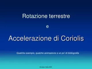 accelerazione di coriolis