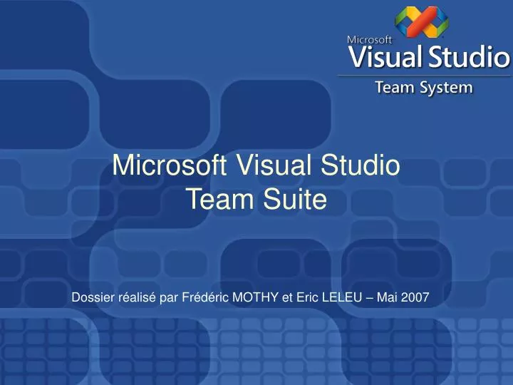 microsoft visual studio team suite