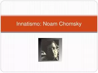 innatismo noam chomsky