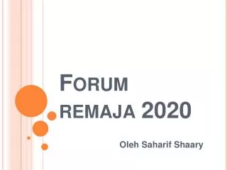 forum remaja 2020