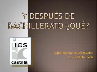 y despu s de bachillerato qu