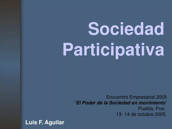 sociedad participativa