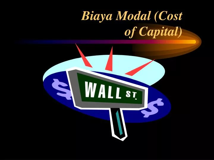 biaya modal cost of capital