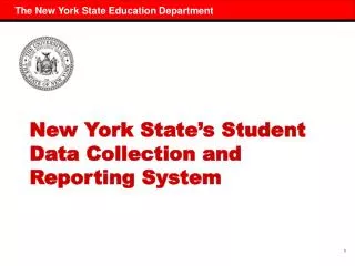 New York State’s Student Data Collection and Reporting System