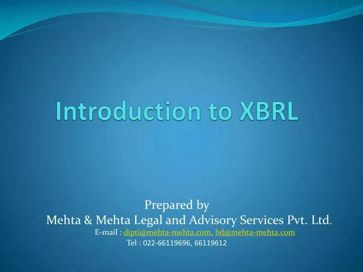 introduction to xbrl