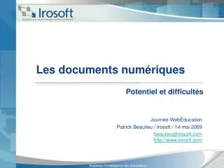 les documents num riques