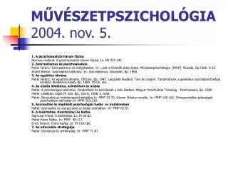m v szetpszichol gia 2004 nov 5