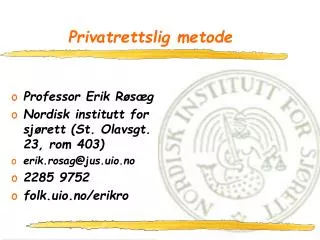 privatrettslig metode