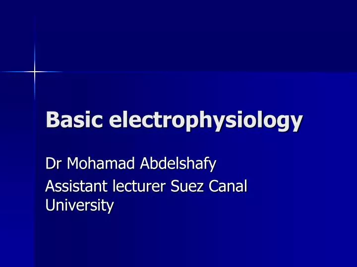 basic electrophysiology