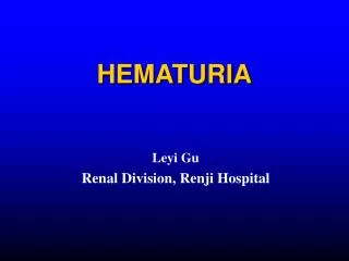 HEMATURIA