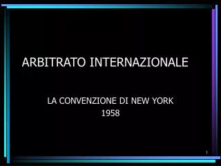 arbitrato internazionale