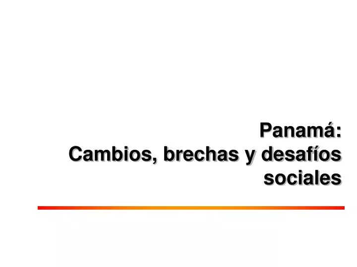 panam cambios brechas y desaf os sociales