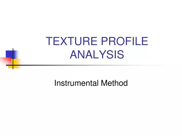 texture profile analysis