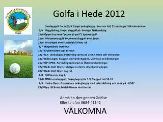 Golfa i Hede 2012