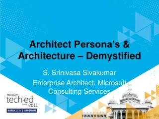 Architect Persona’s &amp; Architecture – Demystified