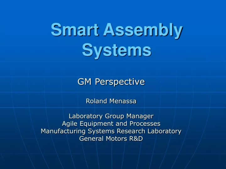 smart assembly systems