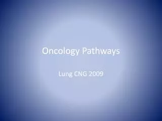 Oncology Pathways