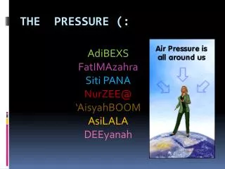 The pressure (:
