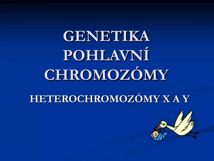 genetika pohlavn chromoz my