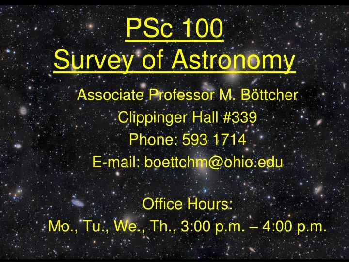 psc 100 survey of astronomy