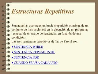 estructuras repetitivas