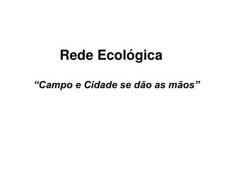 rede ecol gica