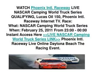 NASCAR Camping World Truck Series Live~Stream Car Racing TV