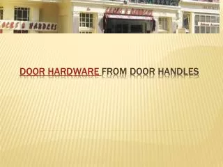 Door hardware