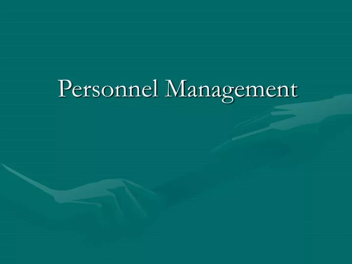 personnel management