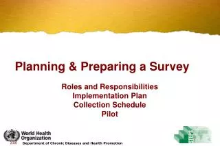 Planning &amp; Preparing a Survey