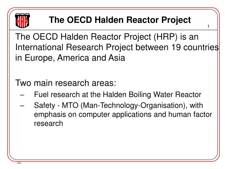 the oecd halden reactor project