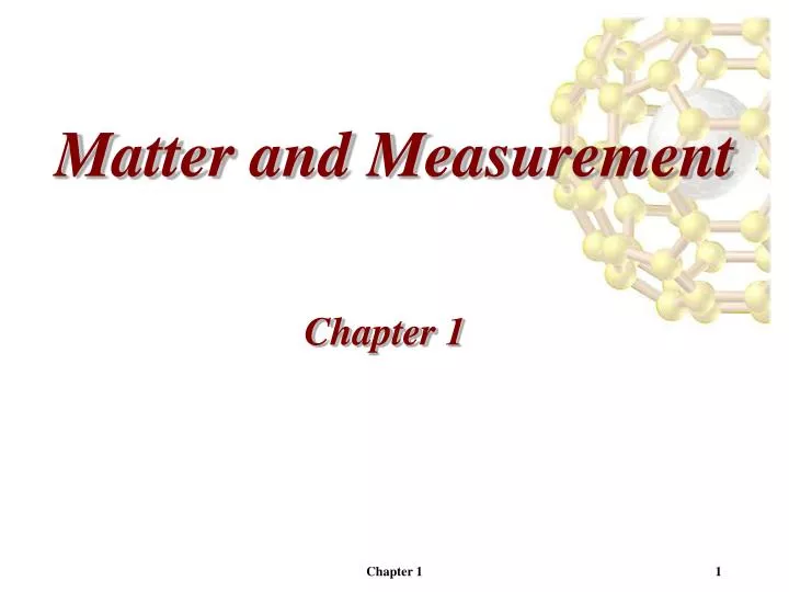 matter and measurement