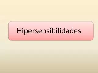 Hipersensibilidades